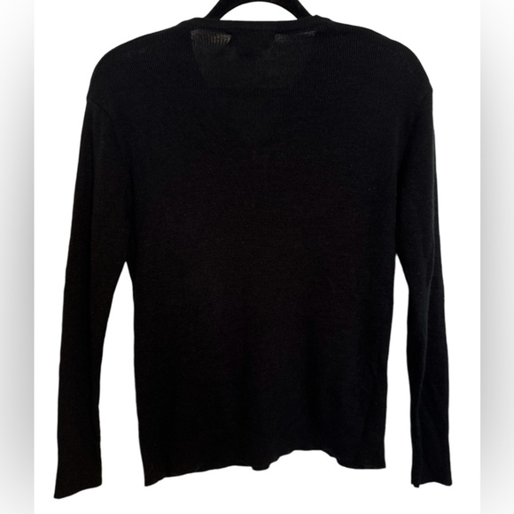 1960’s Vintage Country Craft Women’s Black Acrylic Mouse Mushroom Sweater Med - Picture 4 of 4